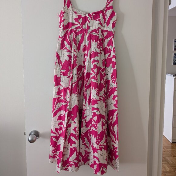 Zara Cotton Pink Maxi Dress Size 6 - Picture 4 of 4